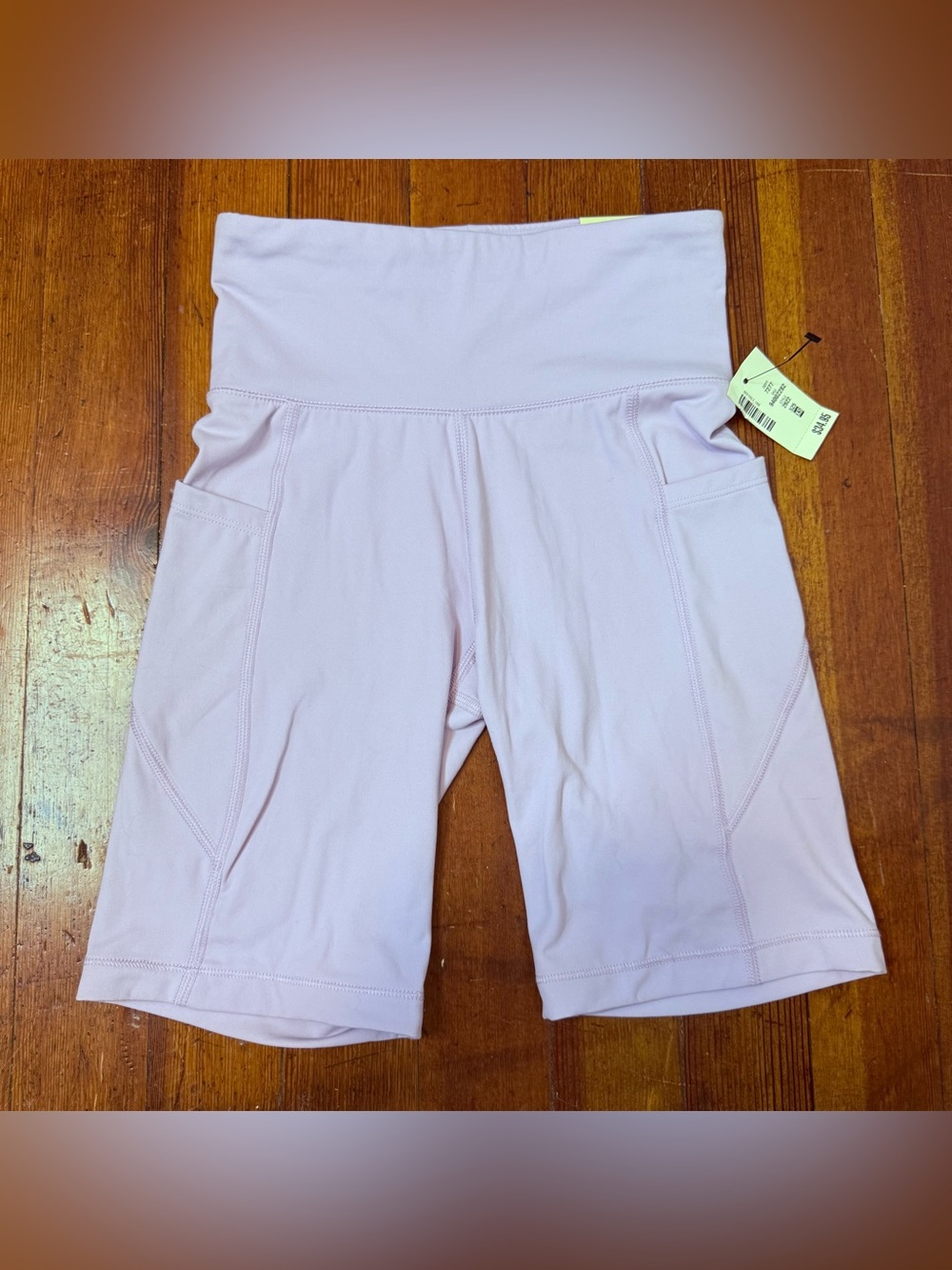 Aeropostale Light Lavender High-Waist Bike Shorts with Pockets
